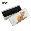 yellow flower pattern white art paper top and bottom box for cosmetics